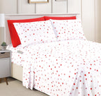 6-Piece Floral and Stripe Pattern Sheet Set - Soft as a Hotel Premium Quality Bedding
