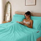 Extra deep Pocket 3 Line Embroidery, 6-Piece Sheet Set