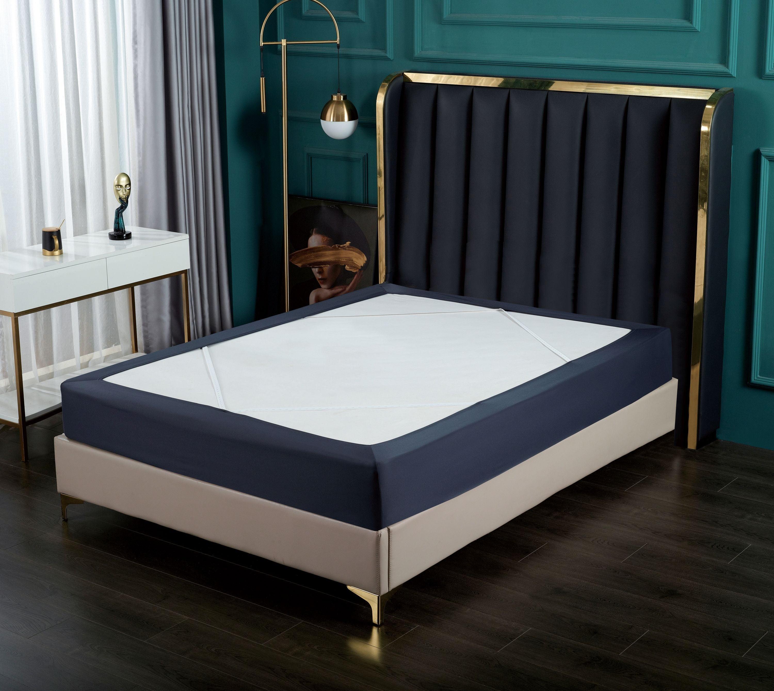 1-Piece Box Spring Cover, Snug 4 Way Elastic - Wrap Around Jersey Knit