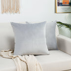 2 Piece Velvet Cushion Cover Solid - Pillow Covers
