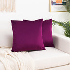 2 Piece Velvet Cushion Cover Solid - Pillow Covers