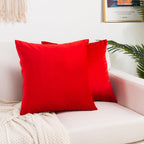 2 Piece Velvet Cushion Cover Solid - Pillow Covers