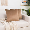 2 Piece Velvet Cushion Cover Solid - Pillow Covers