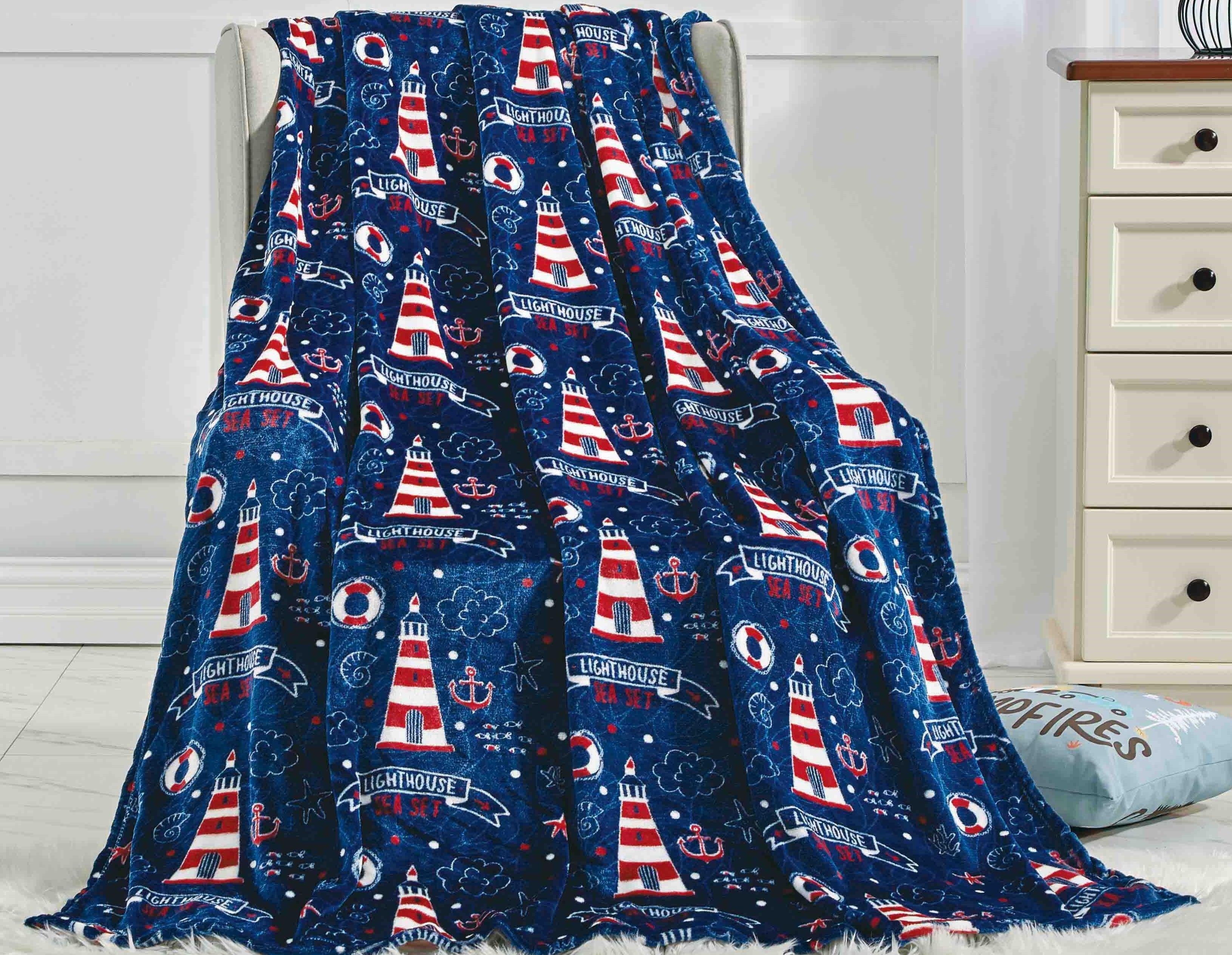 Ultra Soft Lightweight Printed Throw Blanket - 50 x 60 inches