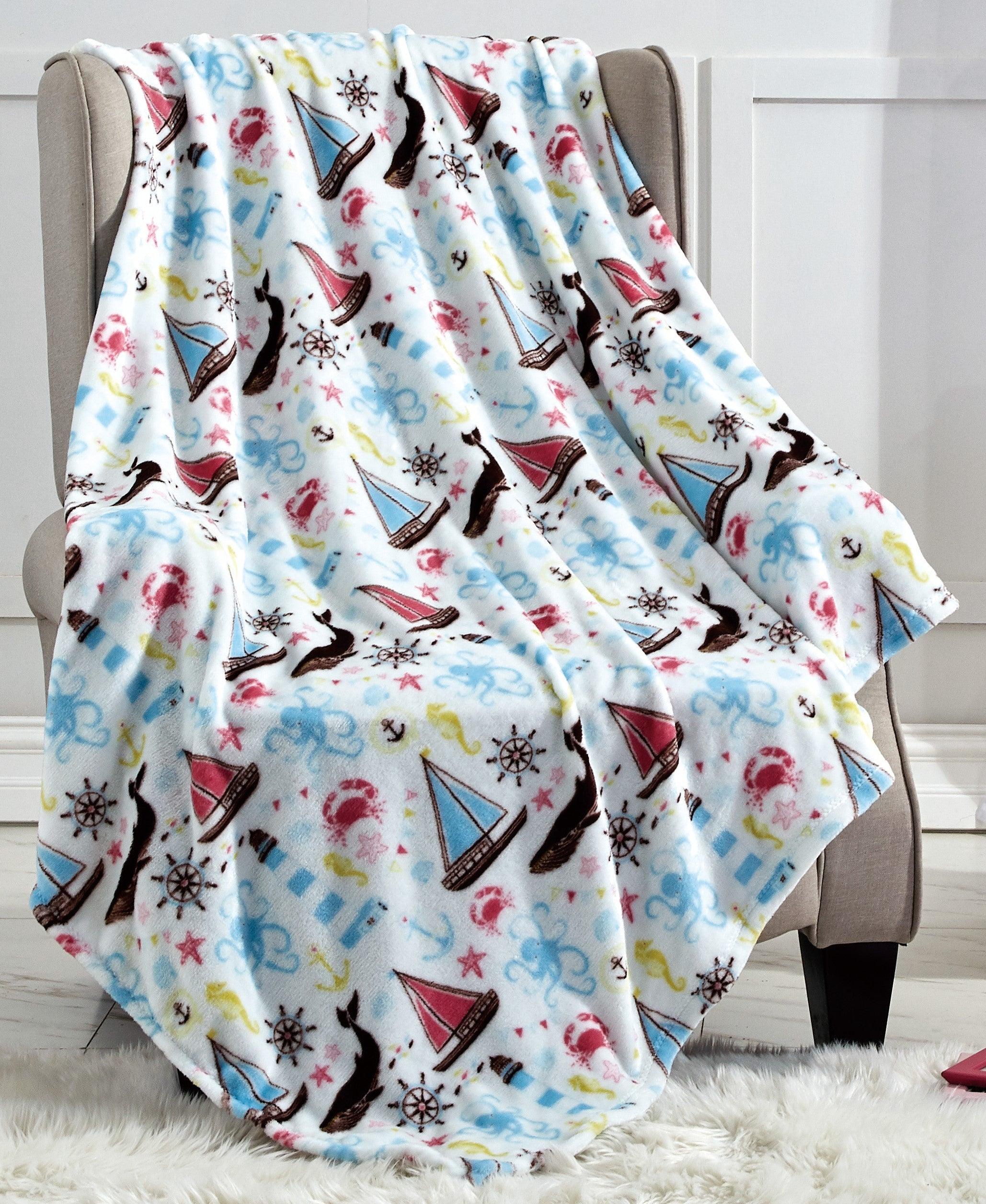 Ultra Soft Lightweight Printed Throw Blanket - 50 x 60 inches