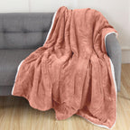 Reversible Sherpa Throw Blanket - Sherpa Back Throw Blanket