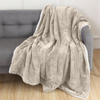Reversible Sherpa Throw Blanket - Sherpa Back Throw Blanket