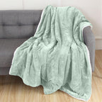 Reversible Sherpa Throw Blanket - Sherpa Back Throw Blanket