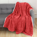 Reversible Sherpa Throw Blanket - Sherpa Back Throw Blanket