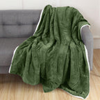 Reversible Sherpa Throw Blanket - Sherpa Back Throw Blanket