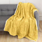 Reversible Sherpa Throw Blanket - Sherpa Back Throw Blanket