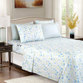 6-Piece Floral and Stripe Pattern Sheet Set - Soft as a Hotel Premium Quality Bedding