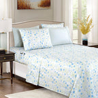 6-Piece Floral and Stripe Pattern Sheet Set - Soft as a Hotel Premium Quality Bedding
