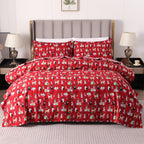 4-Piece Holiday Cotton Flannel Sheet Set - 100% Turkish Cotton