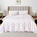 4-Piece Holiday Cotton Flannel Sheet Set - 100% Turkish Cotton