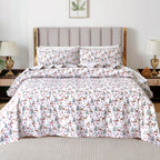 4-Piece Holiday Cotton Flannel Sheet Set - 100% Turkish Cotton