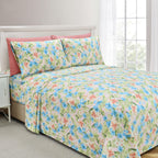 6-Piece Floral and Stripe Pattern Sheet Set - Soft as a Hotel Premium Quality Bedding