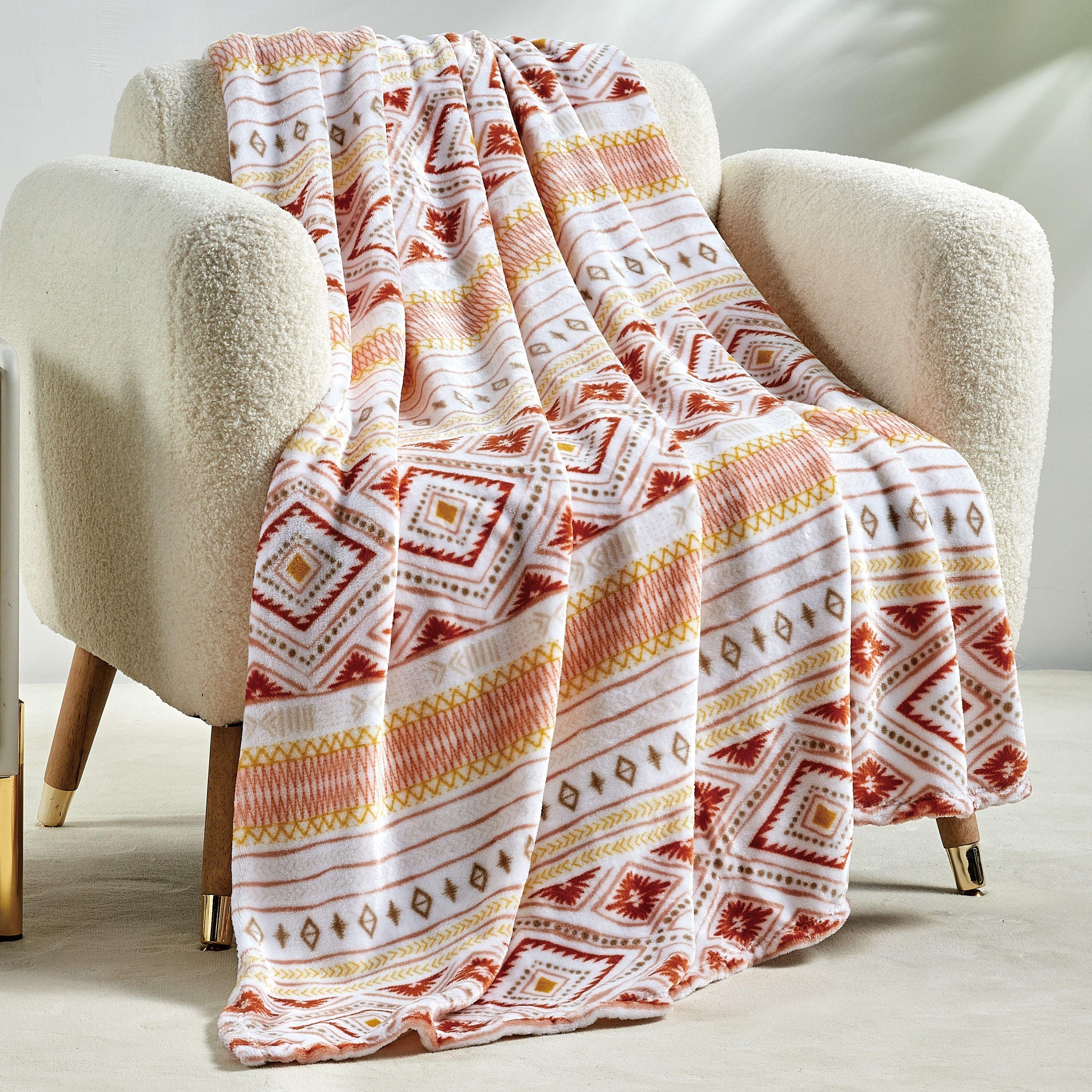 Ultra Soft Lightweight Printed Throw Blanket - 50 x 60 inches
