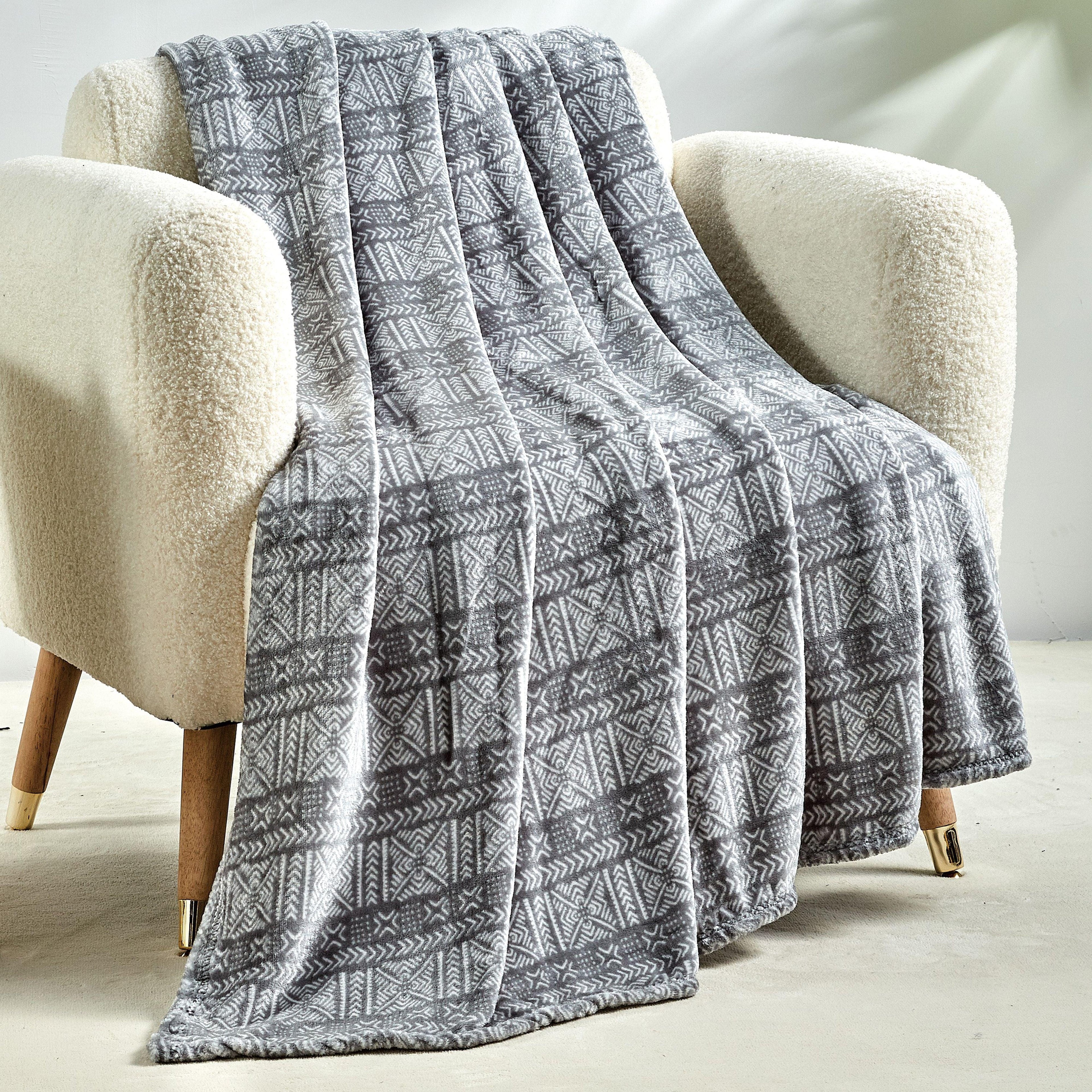 Ultra Soft Lightweight Printed Throw Blanket - 50 x 60 inches