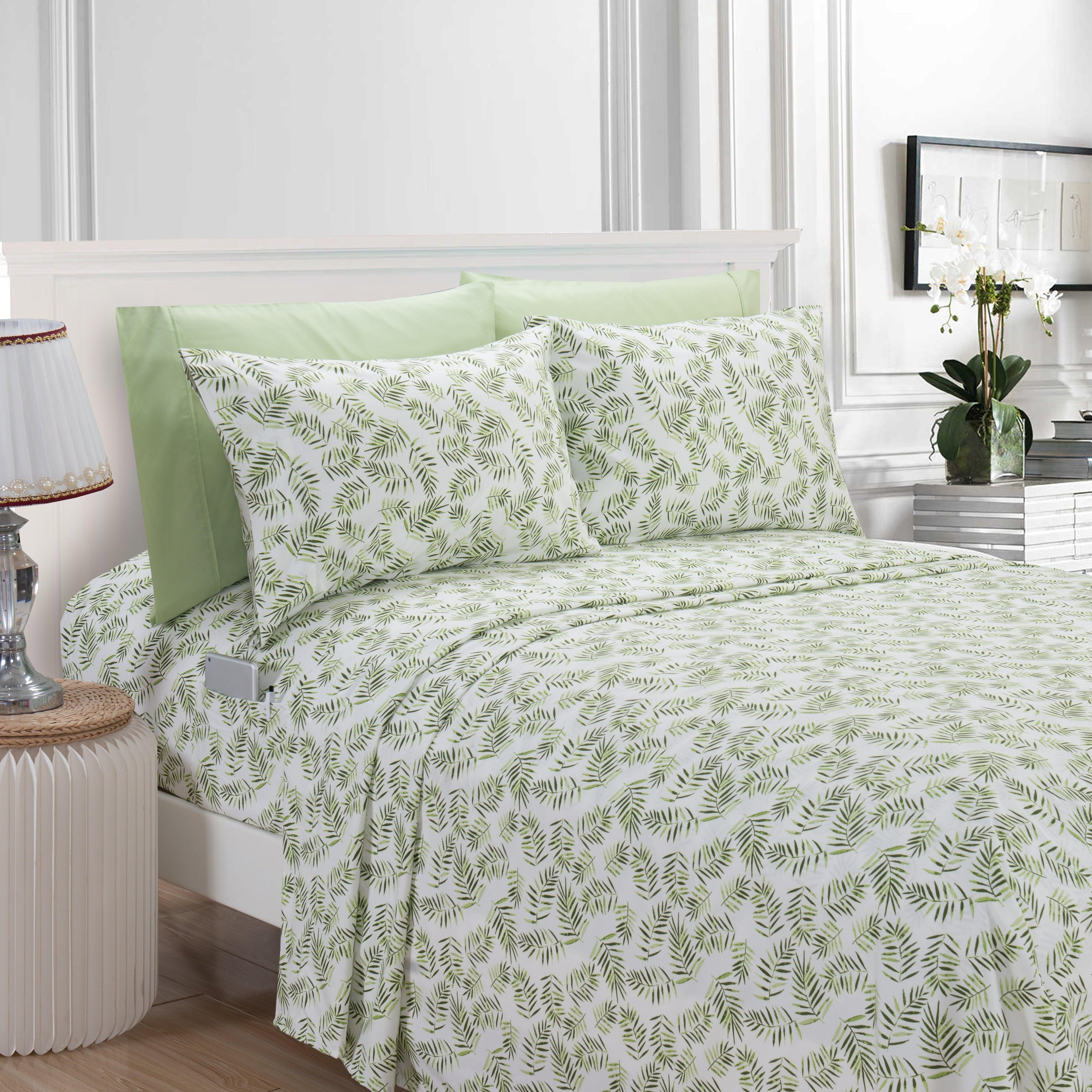 6-Piece Tropical Pattern Bed Sheet Set - Soft as a Hotel Premium Quality