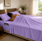 Extra deep Pocket 3 Line Embroidery, 6-Piece Sheet Set