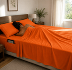 Extra deep Pocket 3 Line Embroidery, 6-Piece Sheet Set