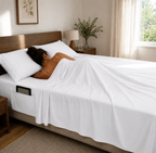 Extra deep Pocket 3 Line Embroidery, 6-Piece Sheet Set