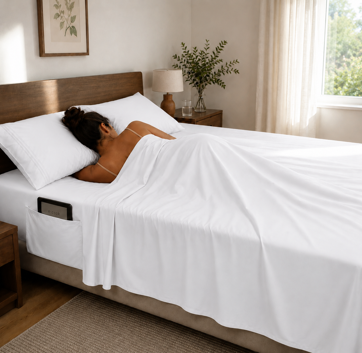 Extra deep Pocket 3 Line Embroidery, 6-Piece Sheet Set