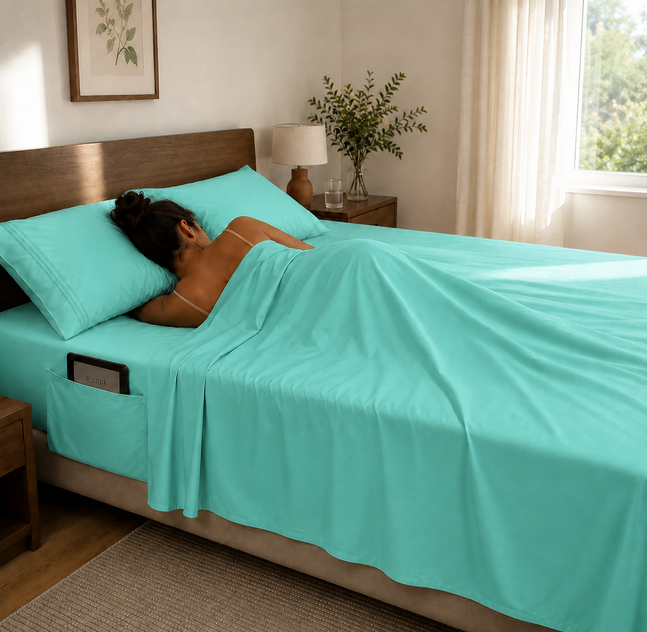 Extra deep Pocket 3 Line Embroidery, 6-Piece Sheet Set