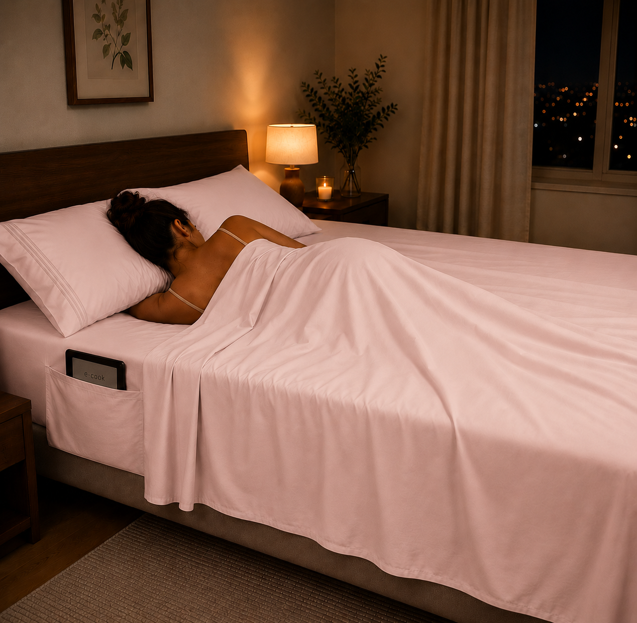 Extra deep Pocket 3 Line Embroidery, 6-Piece Sheet Set
