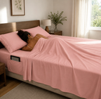 Extra deep Pocket 3 Line Embroidery, 6-Piece Sheet Set