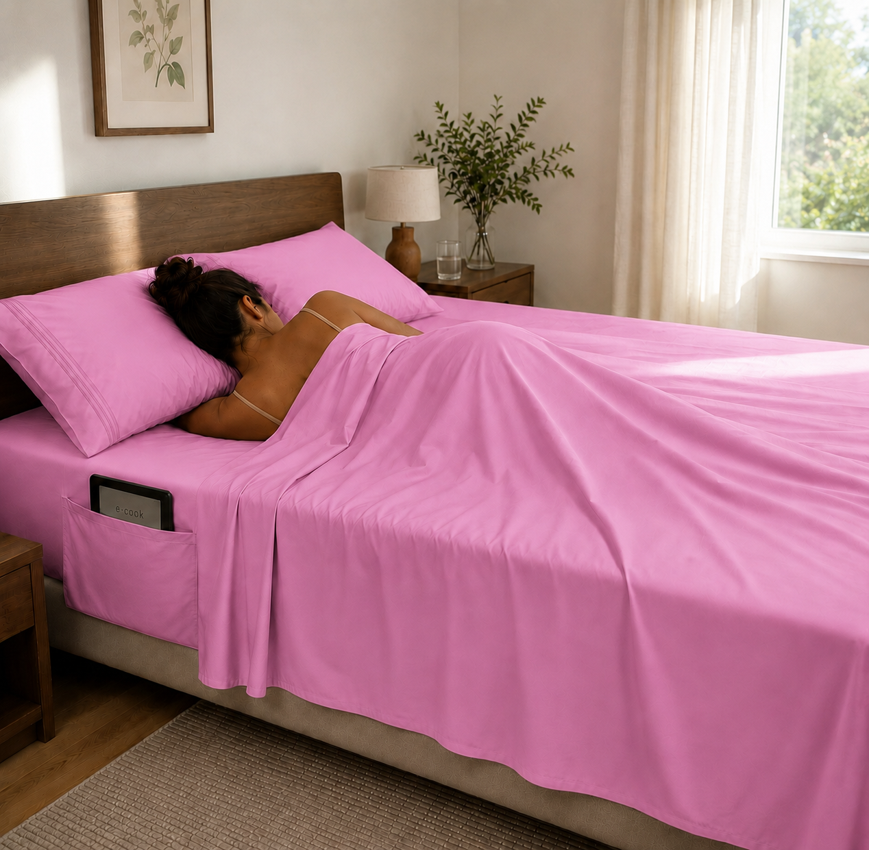 Extra deep Pocket 3 Line Embroidery, 6-Piece Sheet Set