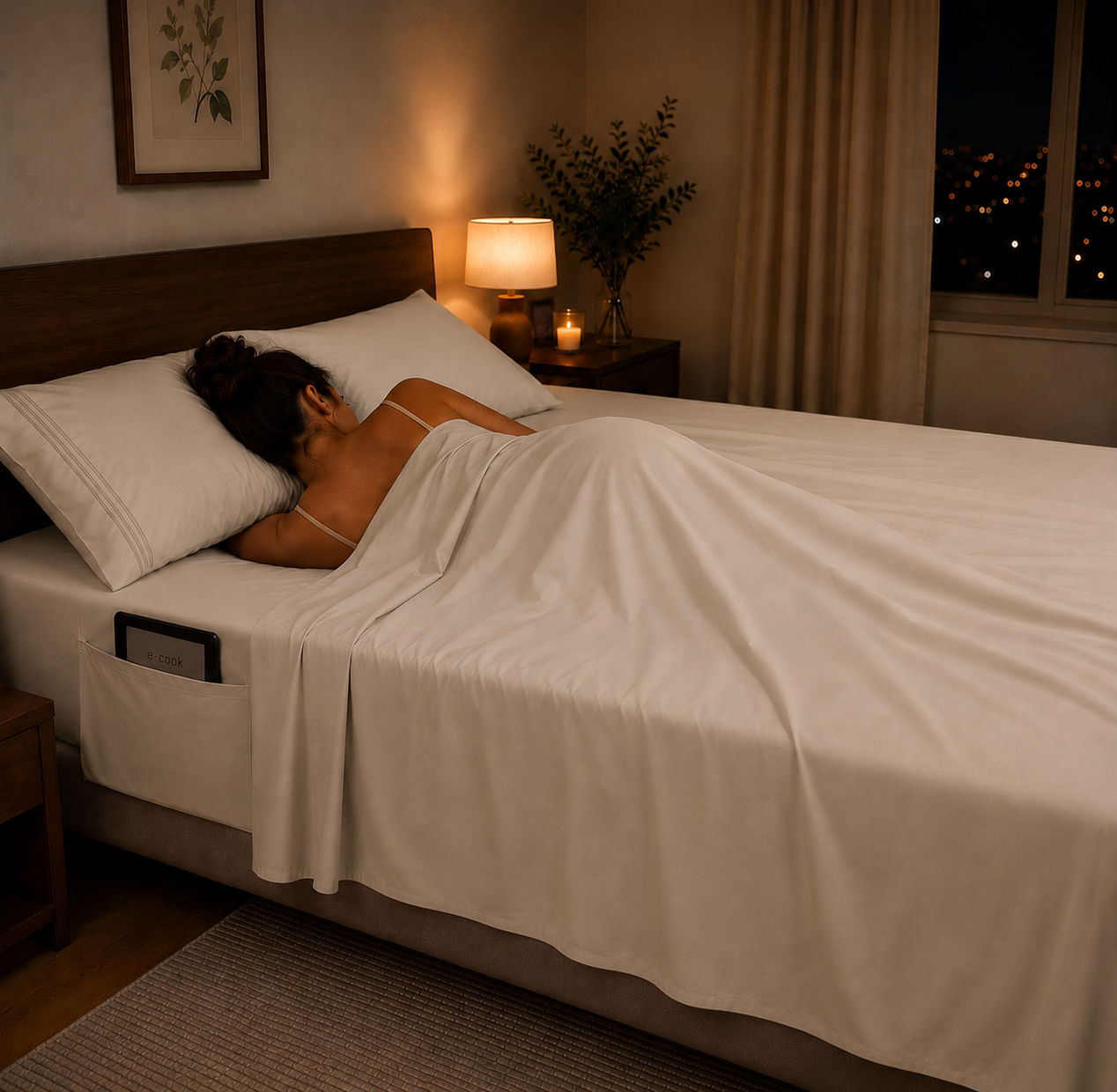 Extra deep Pocket 3 Line Embroidery, 6-Piece Sheet Set