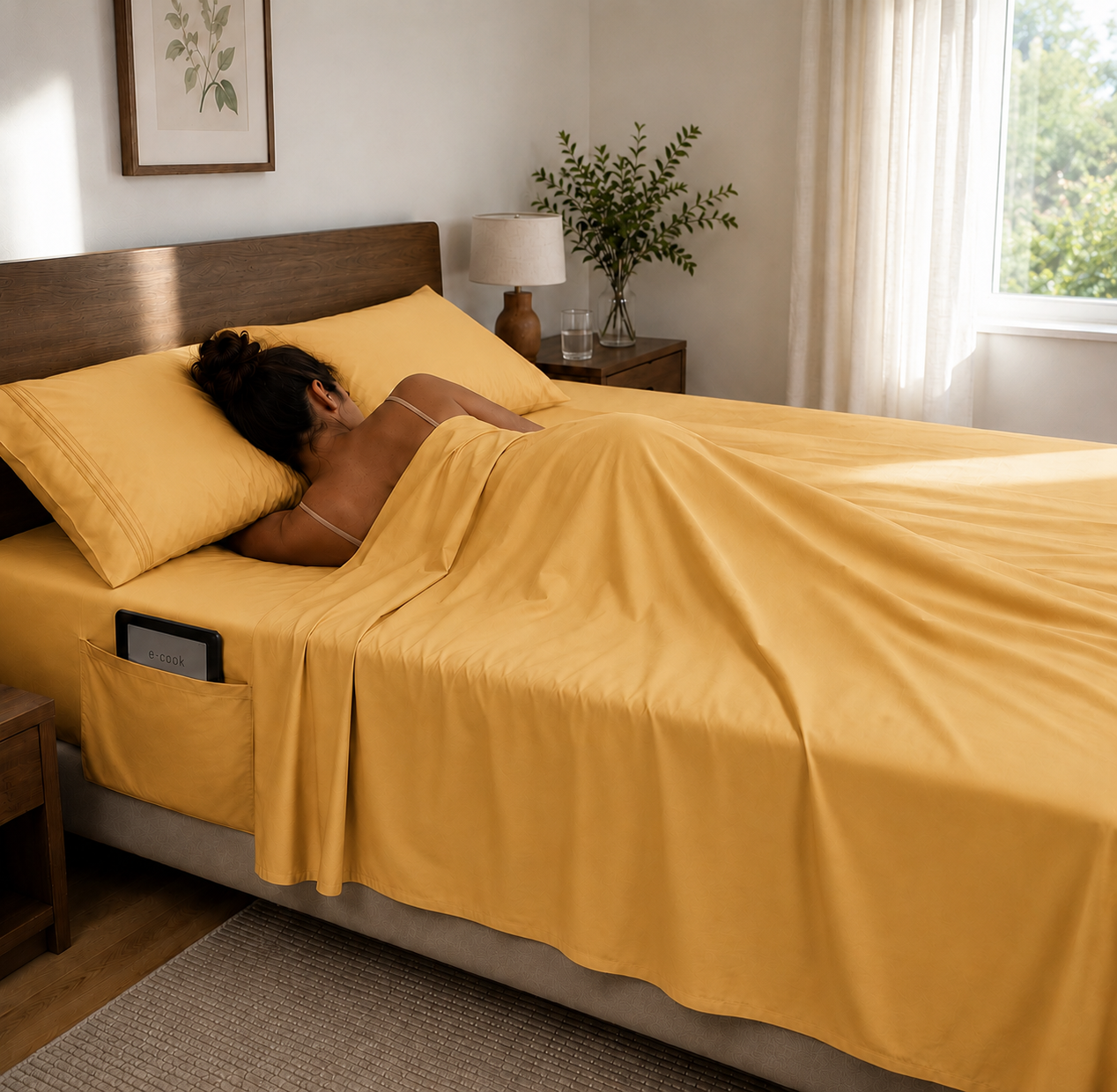 Extra deep Pocket 3 Line Embroidery, 6-Piece Sheet Set