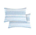 Set of 2 Floral and Stripe Pattern Pillowcases