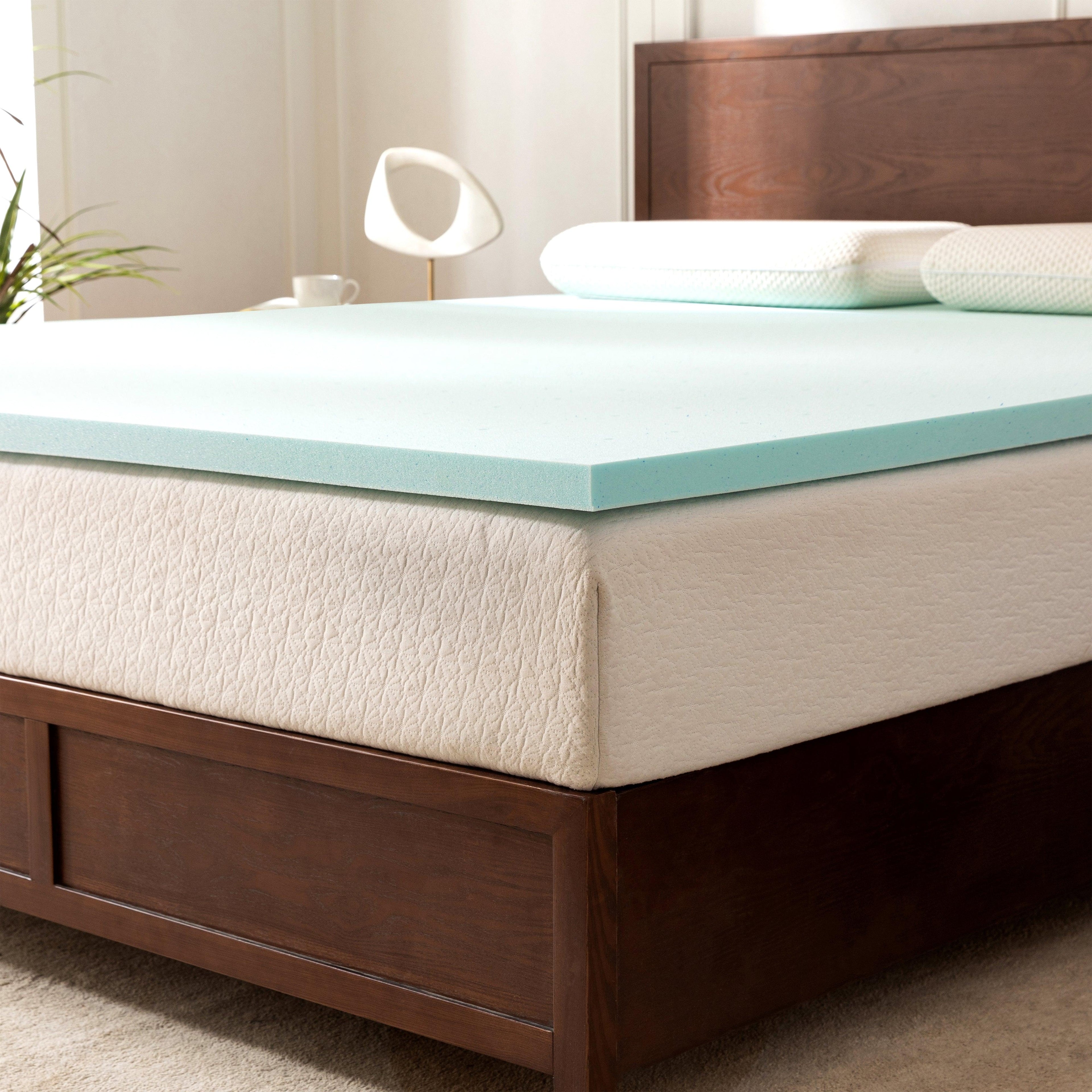 Memory Foam Cooling Gel-Infused Mattress Topper, CertiPUR Certified