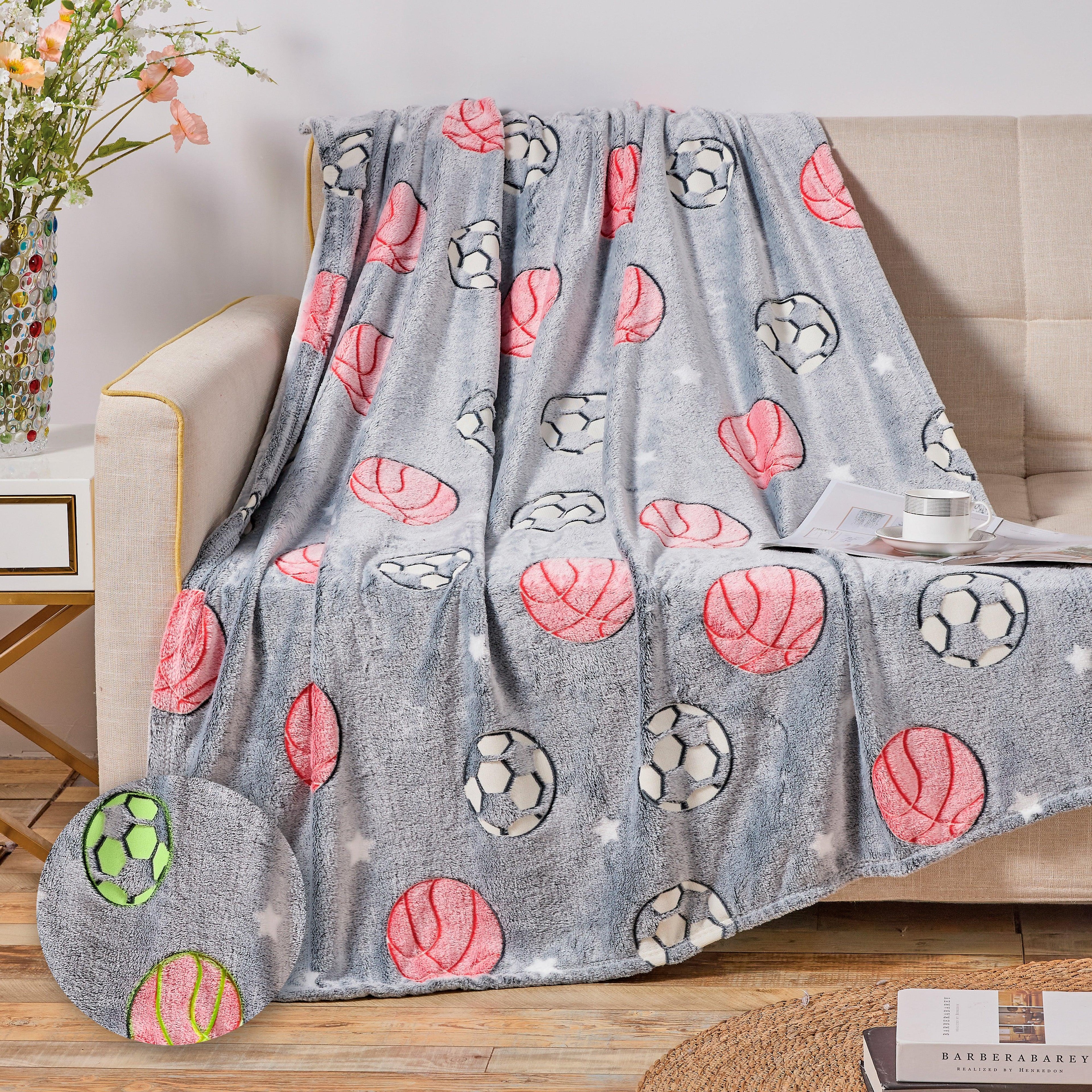 Glow In the Dark 50" x 60" Throw Blanket - Velvety Feel, 50 X 60 inches