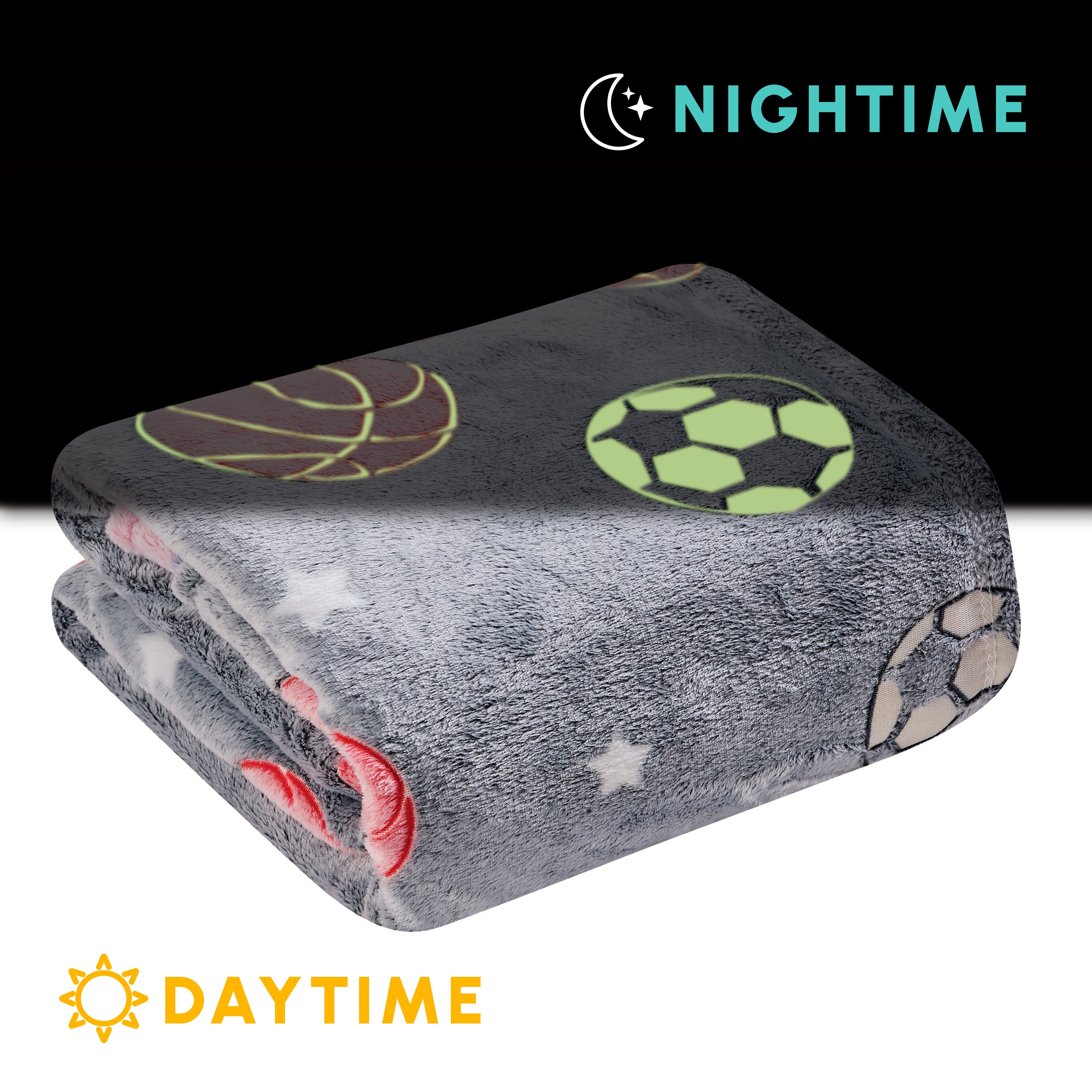 Glow In the Dark 50" x 60" Throw Blanket - Velvety Feel, 50 X 60 inches
