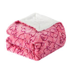50" x 60" Valentine Inspired Sherpa Back Throw