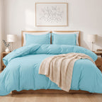 Essential 3-Piece Solid Duvet Cover Set