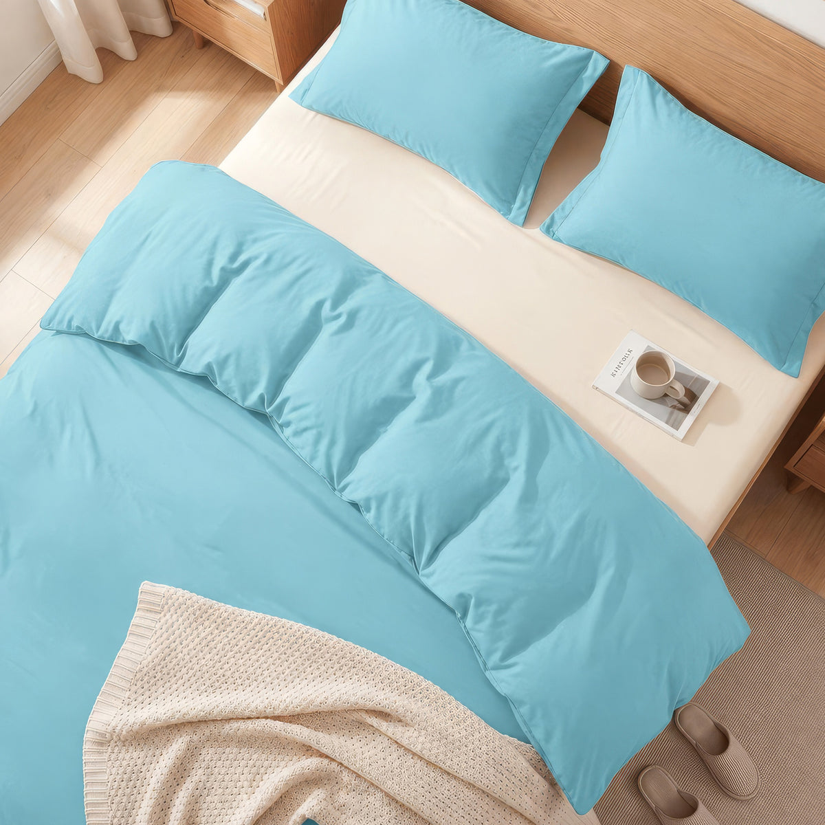 Essential 3-Piece Solid Duvet Cover Set
