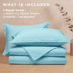Essential 3-Piece Solid Duvet Cover Set