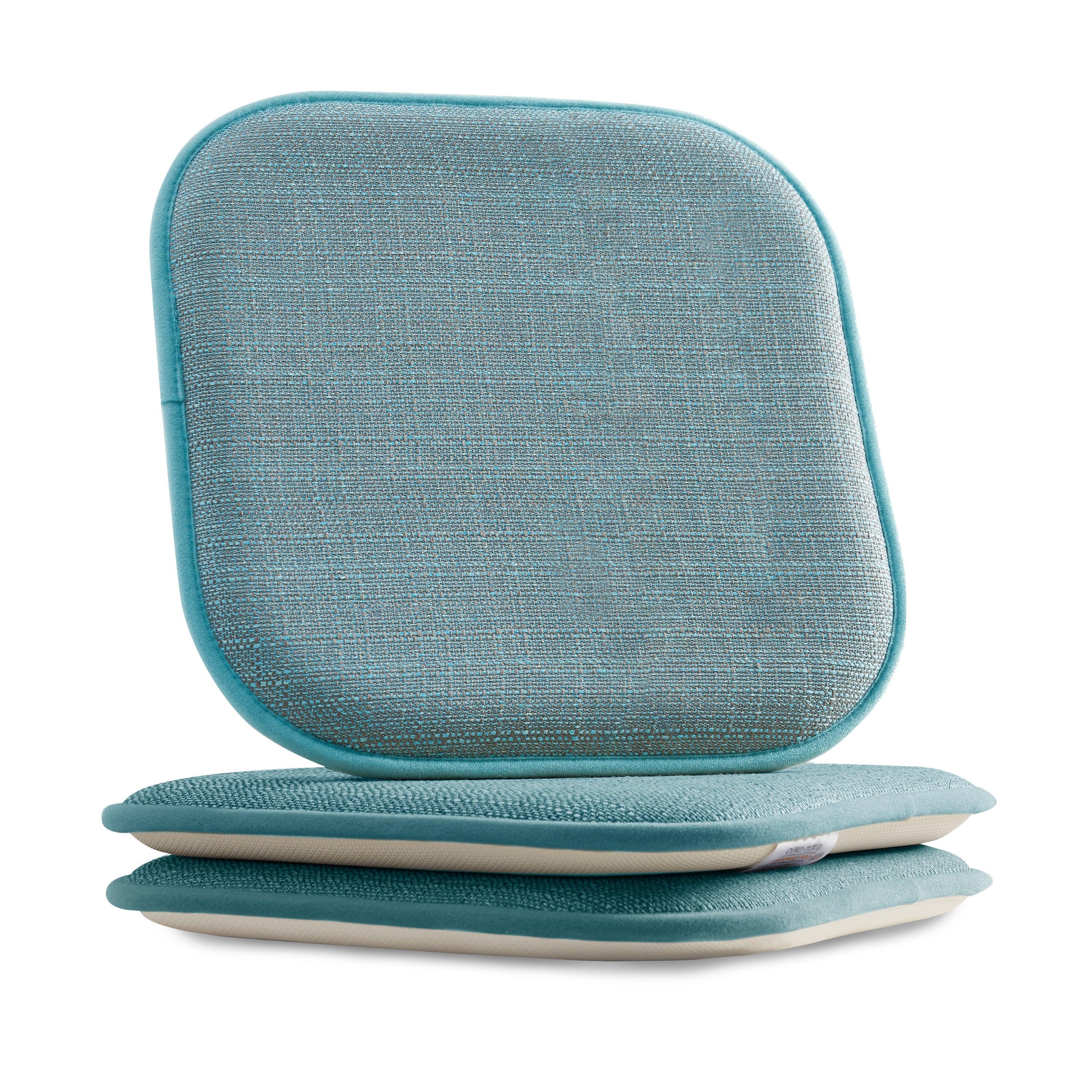 2-Pack Textured Chair Cushion Covers - Skid-Proof Rubber Backing
