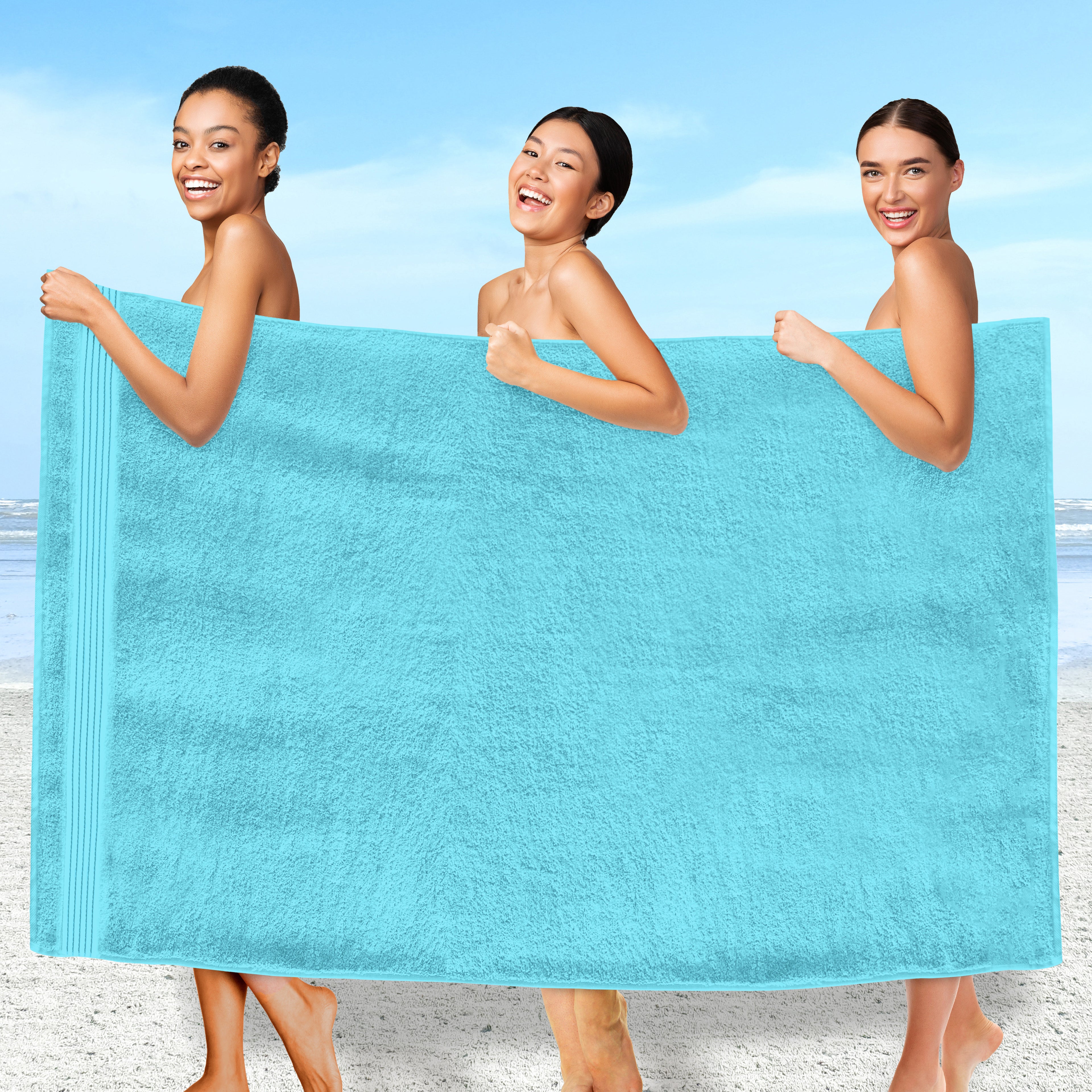 1-Piece Premium Turkish Cotton Oversized Bath Sheet Towel 40 x 80 Inch