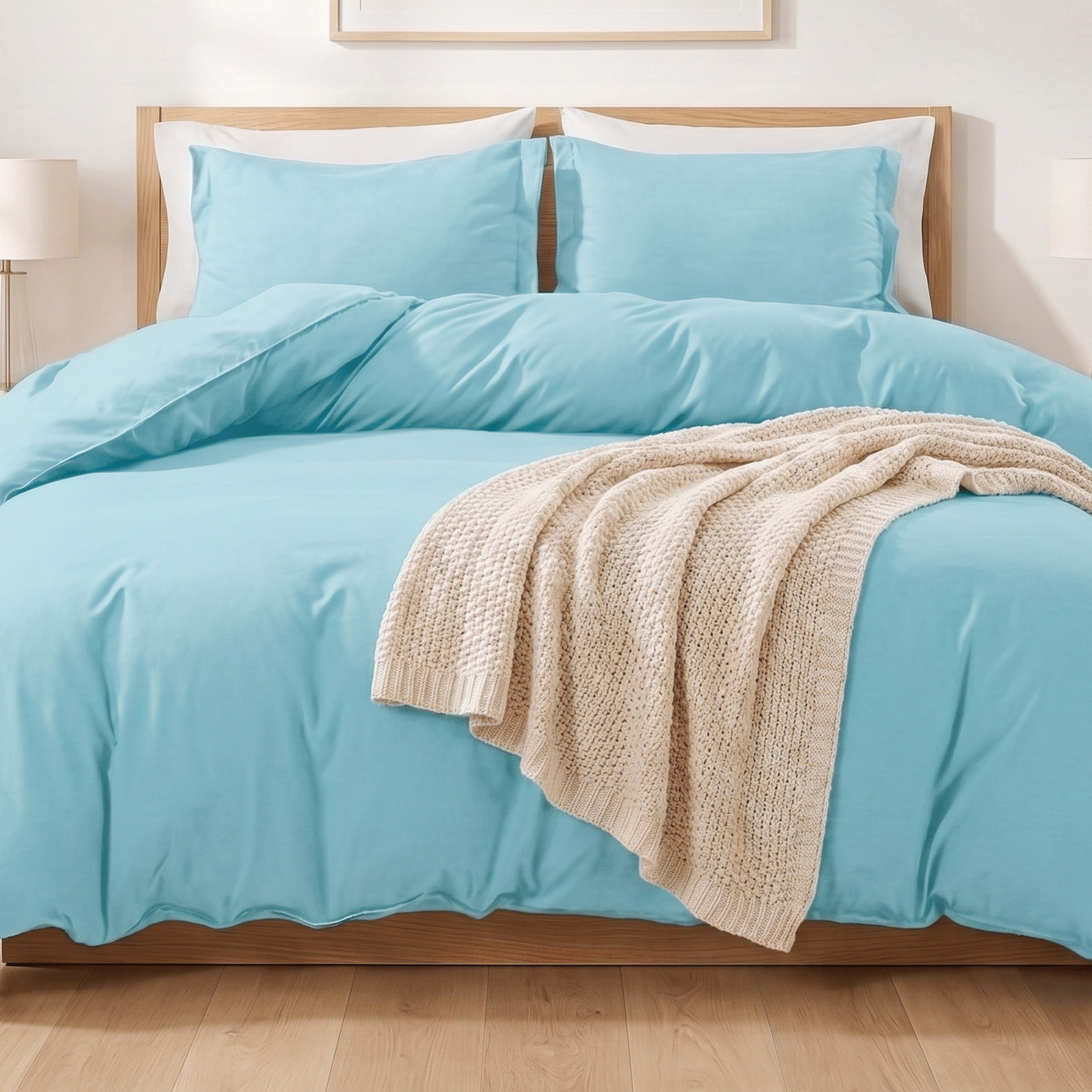 Essential 3-Piece Solid Duvet Cover Set