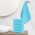 6-Pack Premium Turkish Cotton Corduroy Stripe Washcloths Set, 13 x 13 inch