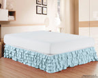 1-Piece Multi-Ruffle Bed Skirt - 15 inch Drop - Classy Bed skirt