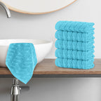 6-Pack Premium Turkish Cotton Braided Washcloths Set, 13 x 13 inch