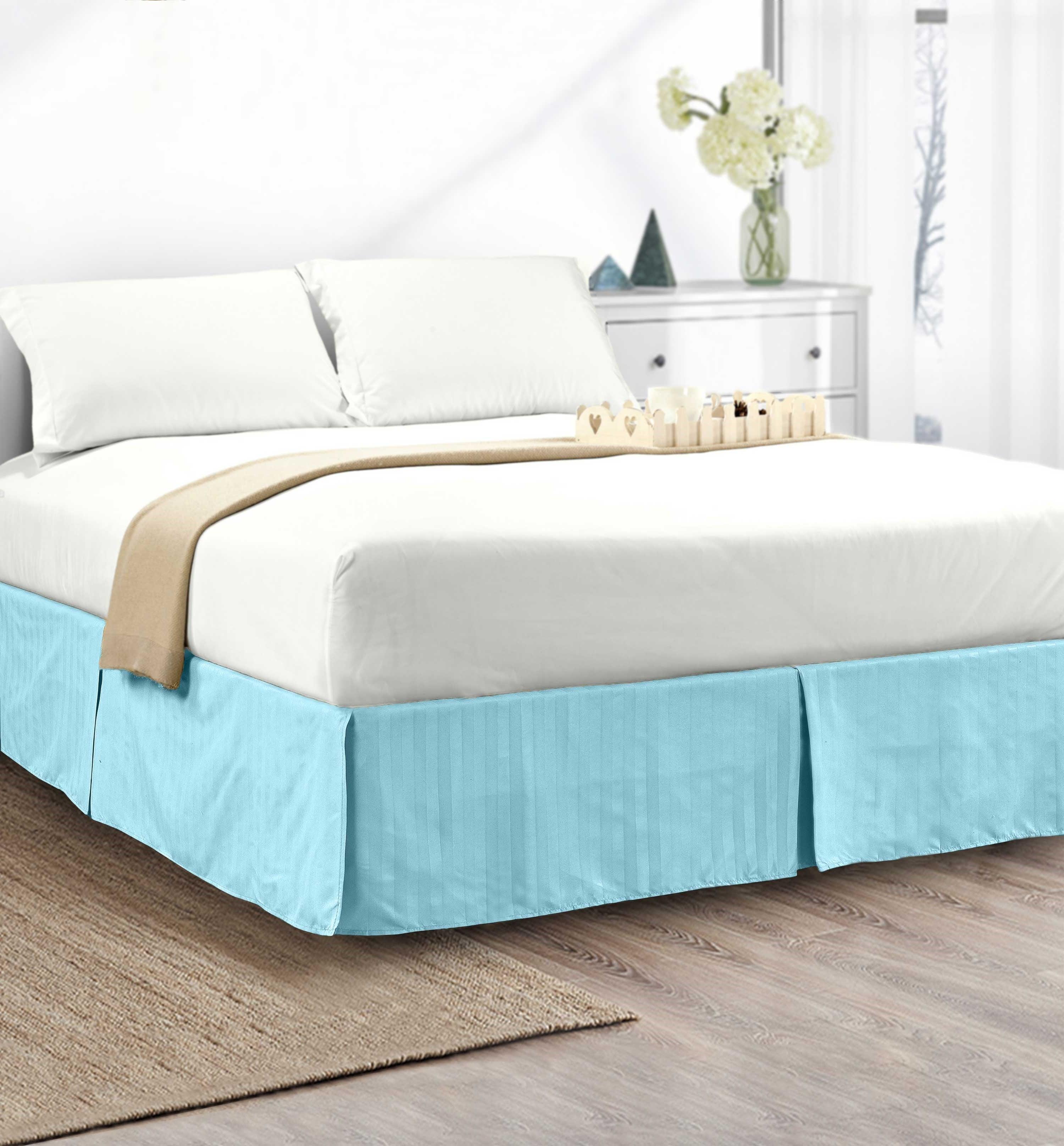 1-Piece Stripe Bed Skirt - 14 inch Drop