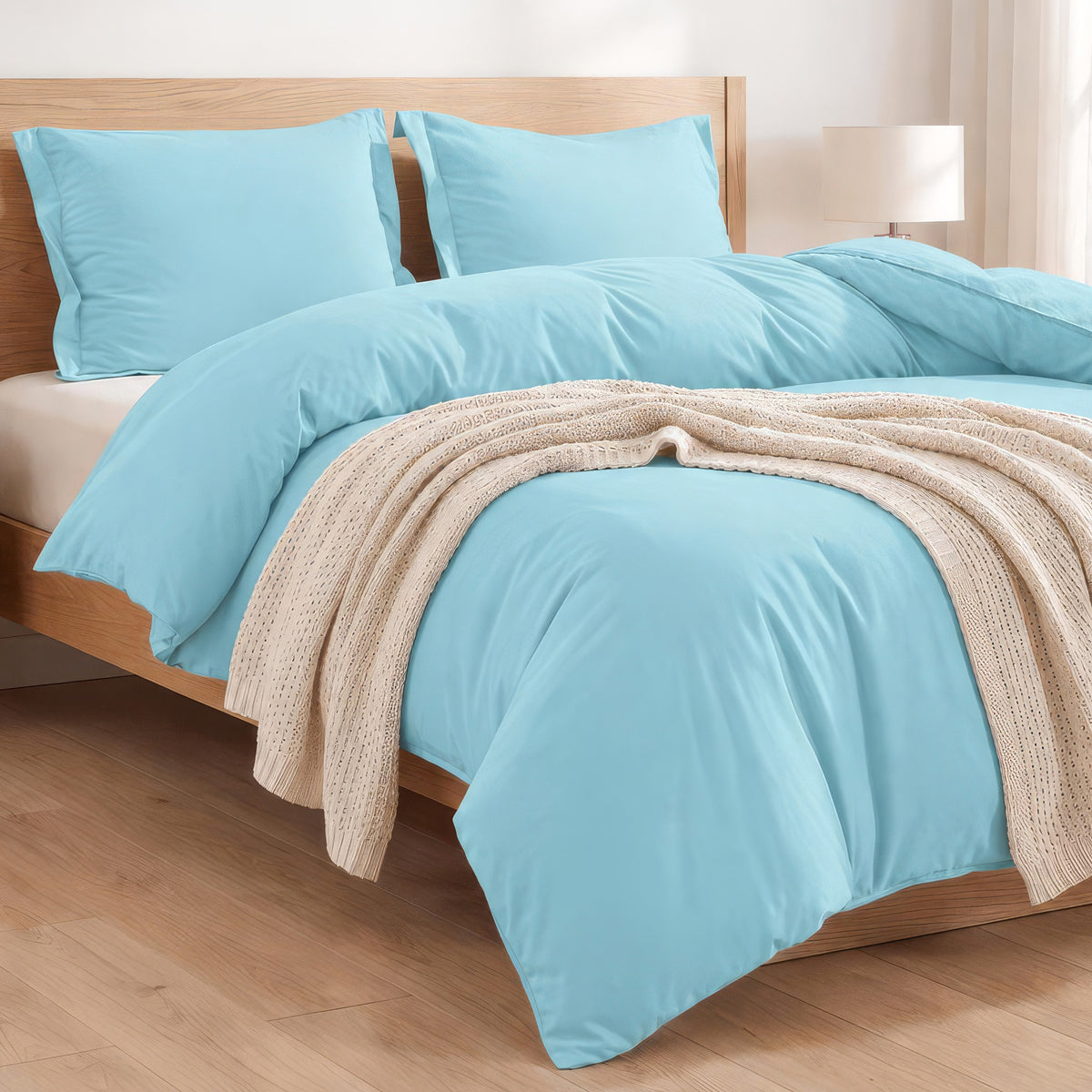 Essential 3-Piece Solid Duvet Cover Set